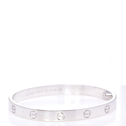 Cartier 18K White Gold LOVE Bracelet 17 3 of 5