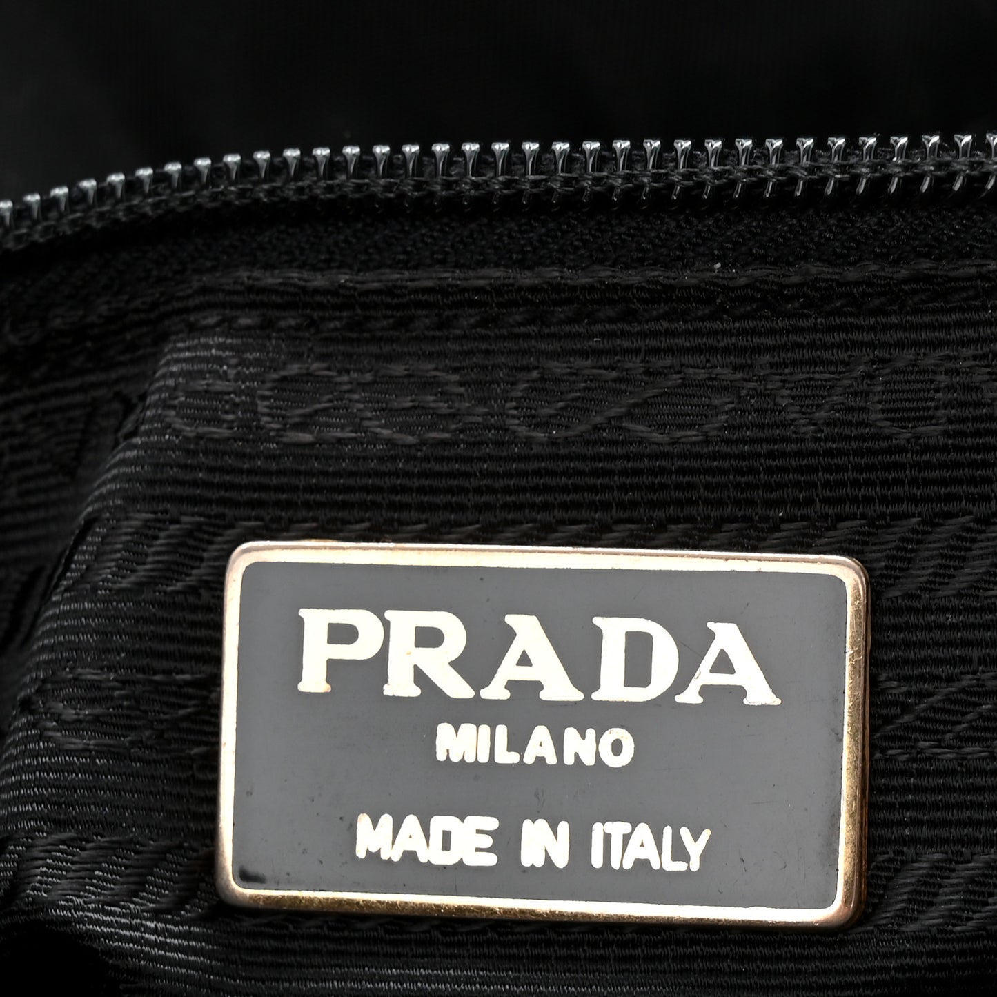 Tessuto Nylon Catena Chain Shoulder Bag Black