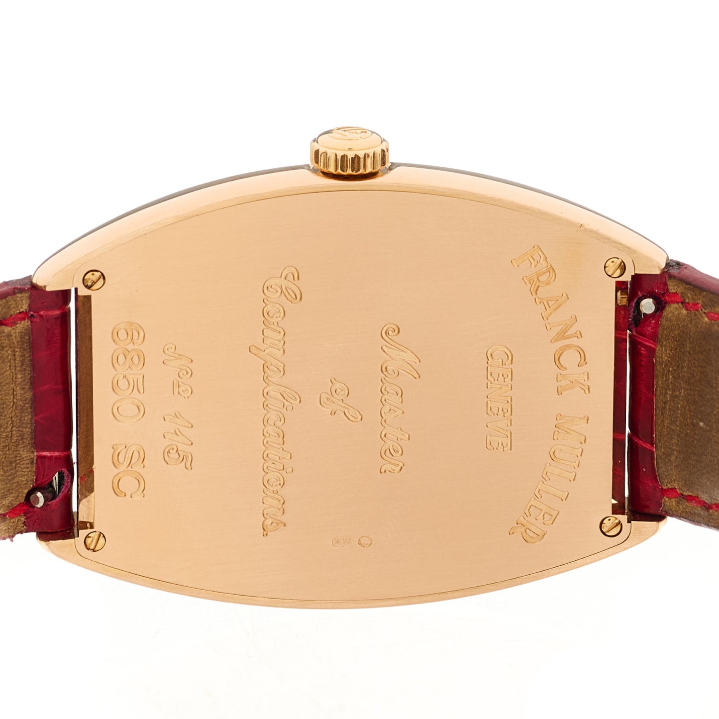 18K Yellow Gold Alligator 34mm Cintree Curvex Automatic Watch 6850SC