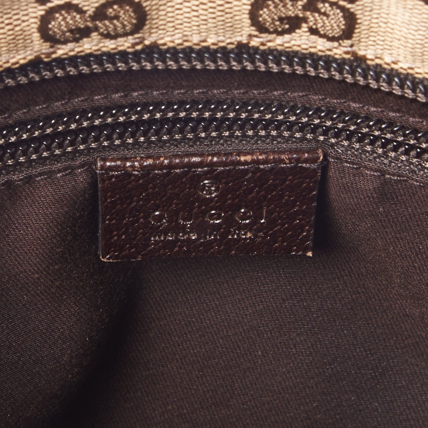 Monogram Web Small Flat Messenger Bag Brown