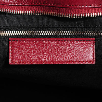 Balenciaga Chevre Silver Metallic Edge Hardware City Rouge Brique Rouge Grenade 16 of 17