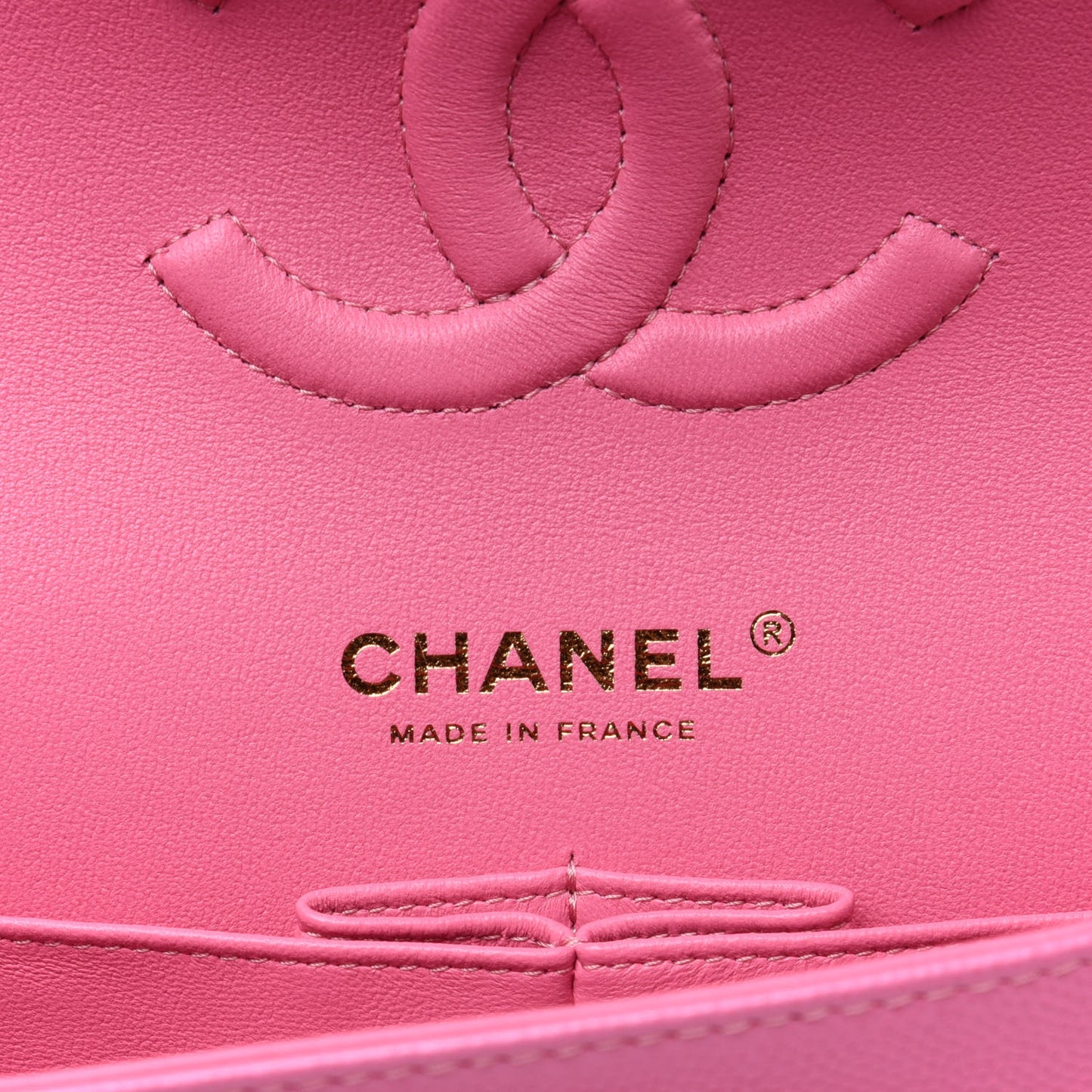 Caviar Quilted Medium Double Flap Pink