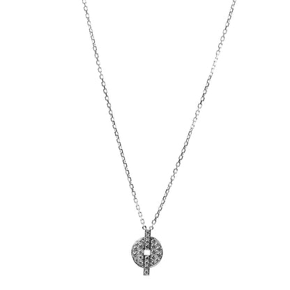 Cartier 18K White Gold Diamond Himalia Pendant Necklace 1 of 8