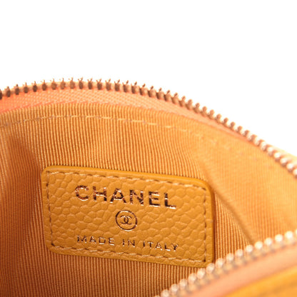 Chanel Caviar Quilted Small Cosmetic Case Yellow 6 of 8