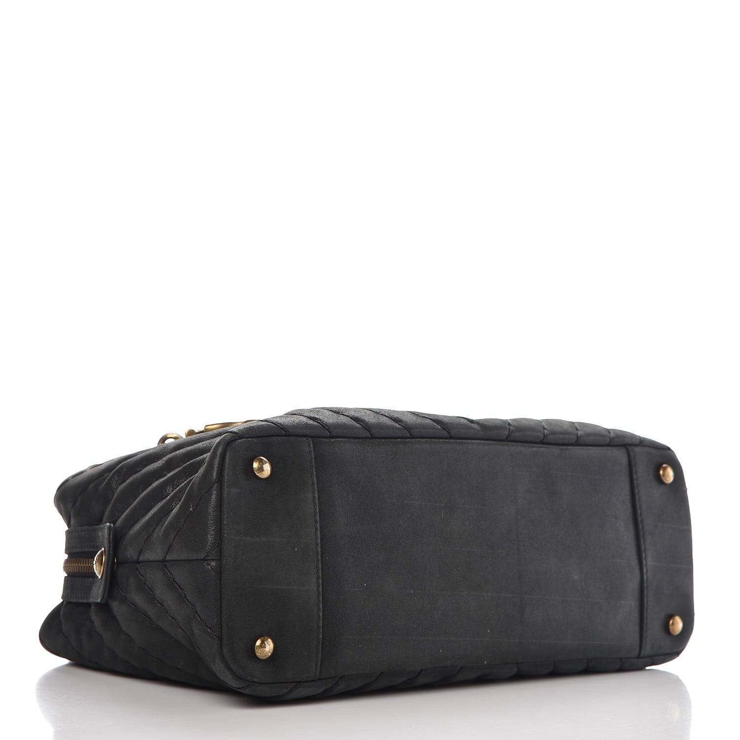 Chanel Iridescent Calfskin Chevron Quilted Surpique Tote Black 4 of 7