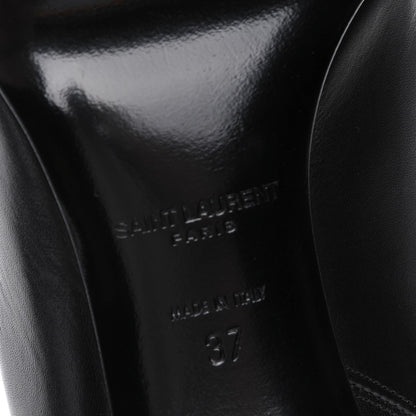Saint Laurent Calfskin Classic Paris Ela 80 Ankle Boots 37 Black 7 of 9