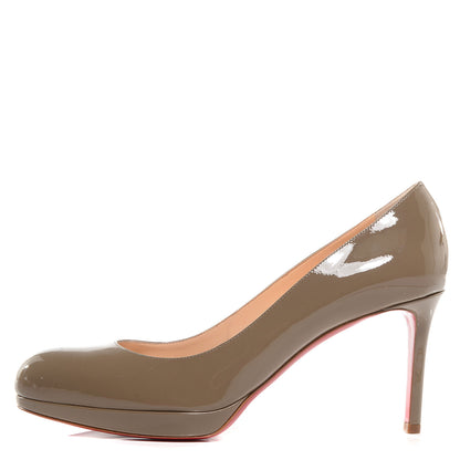 Christian Louboutin Patent New Simple 85 Pumps 39.5 Grey 1 of 6