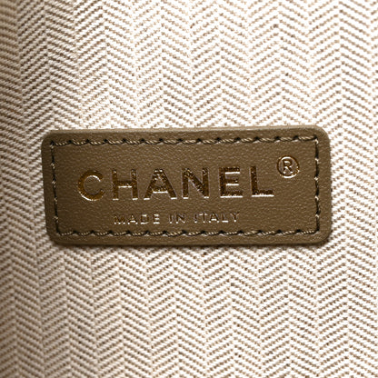 Chanel Grained Calfskin Maxi Hobo Dark Khaki 6 of 10