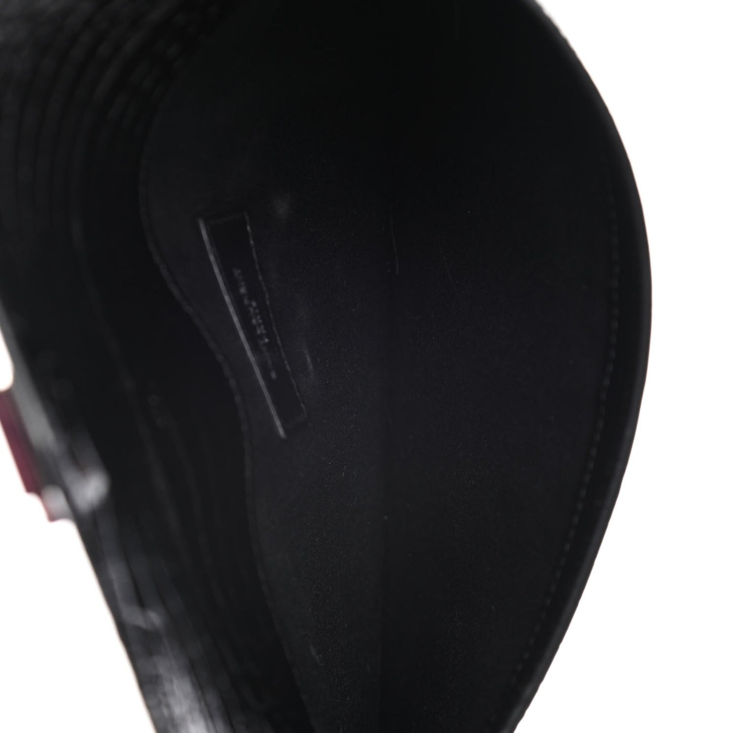 Calfskin Crocodile Embossed Uptown Monogram Clutch Black