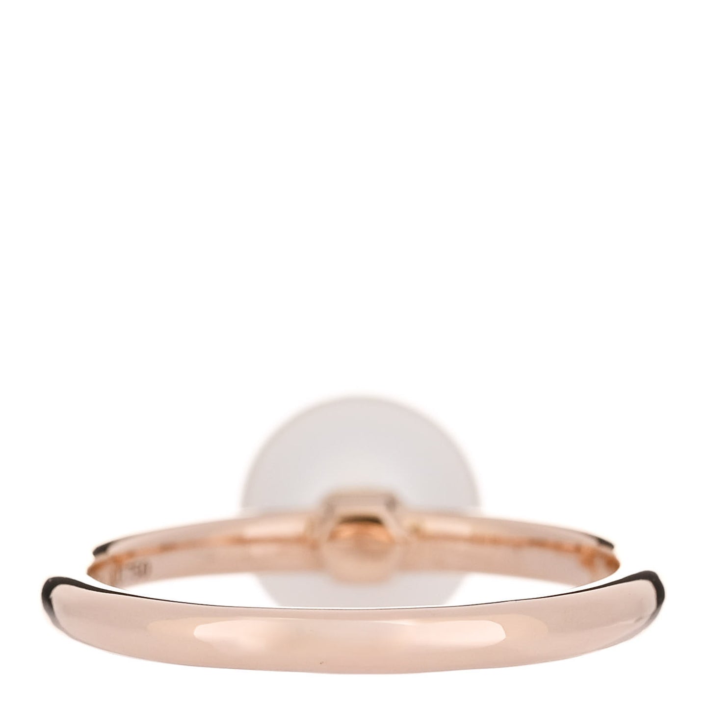 18K Rose Gold Pearl 8mm HardWear Ball Ring 50 5.5