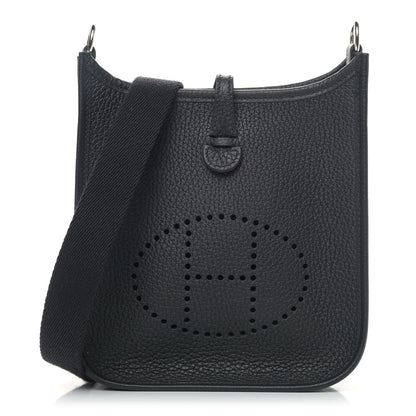Hermes Taurillon Clemence Evelyne TPM Black 1 of 8