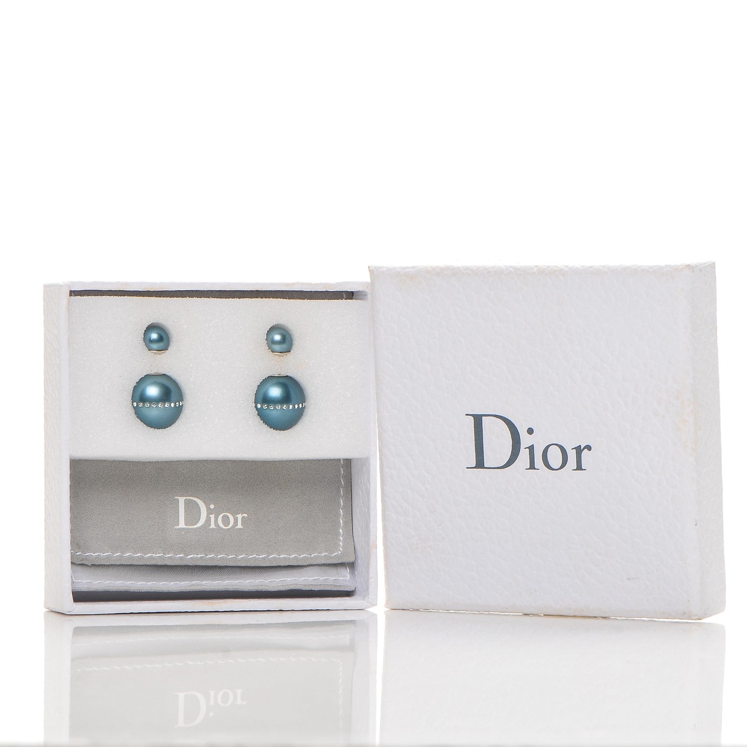 Christian Dior Crystal Mise En Dior Tribal Earrings Blue 4 of 4