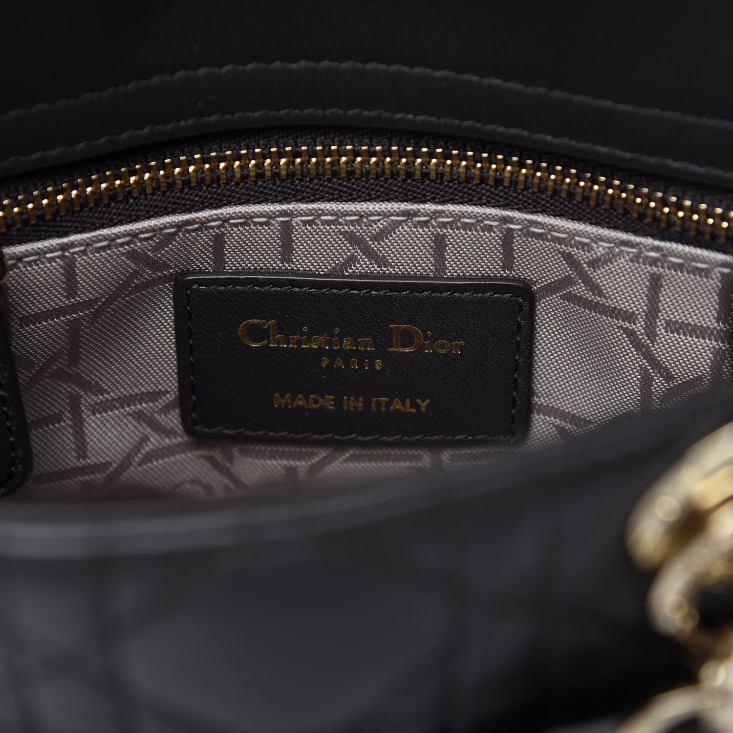 Christian Dior Lambskin Cannage Mini Lady Dior Dark Grey 8 of 10