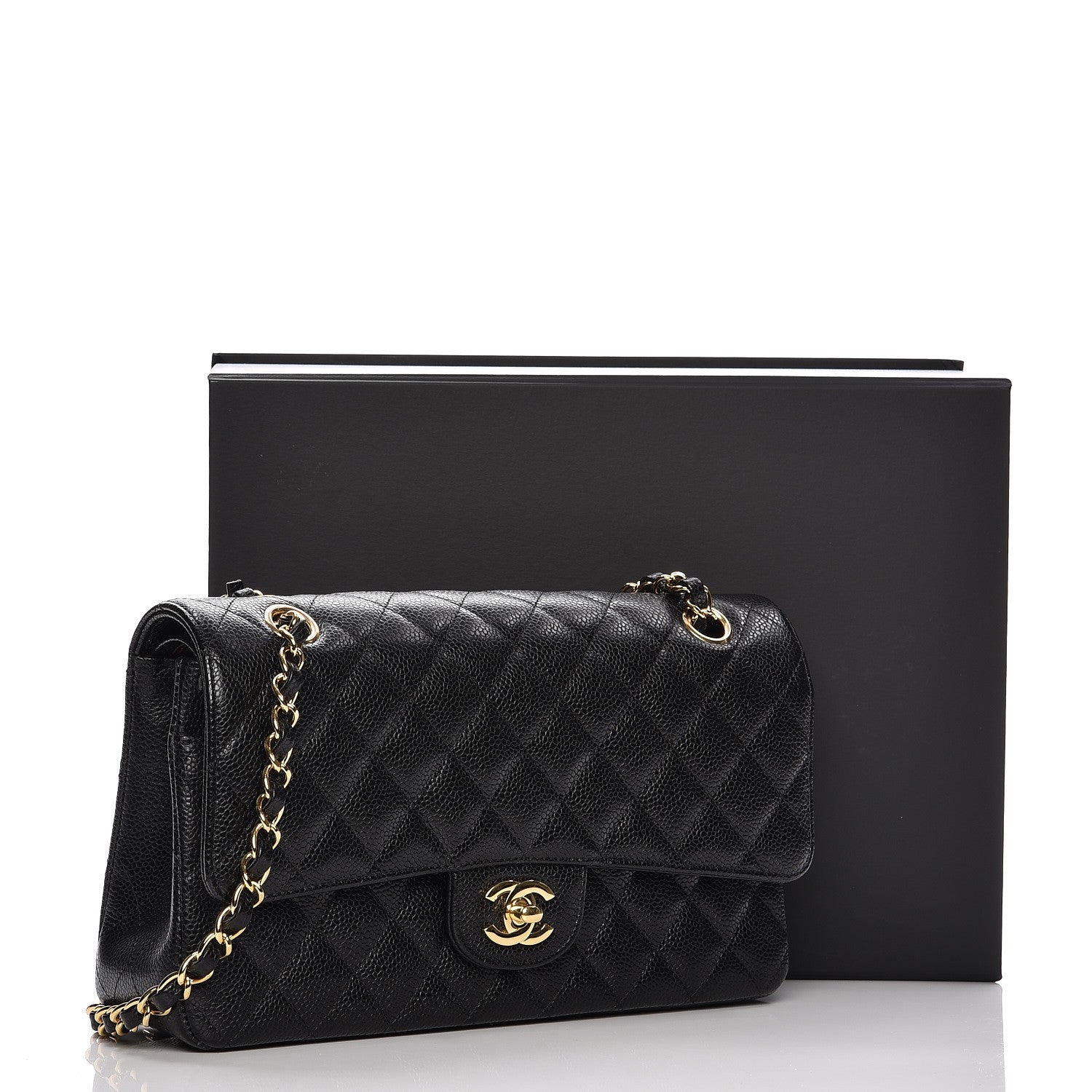 Chanel Caviar Quilted Medium Double Flap Black 8 of 8