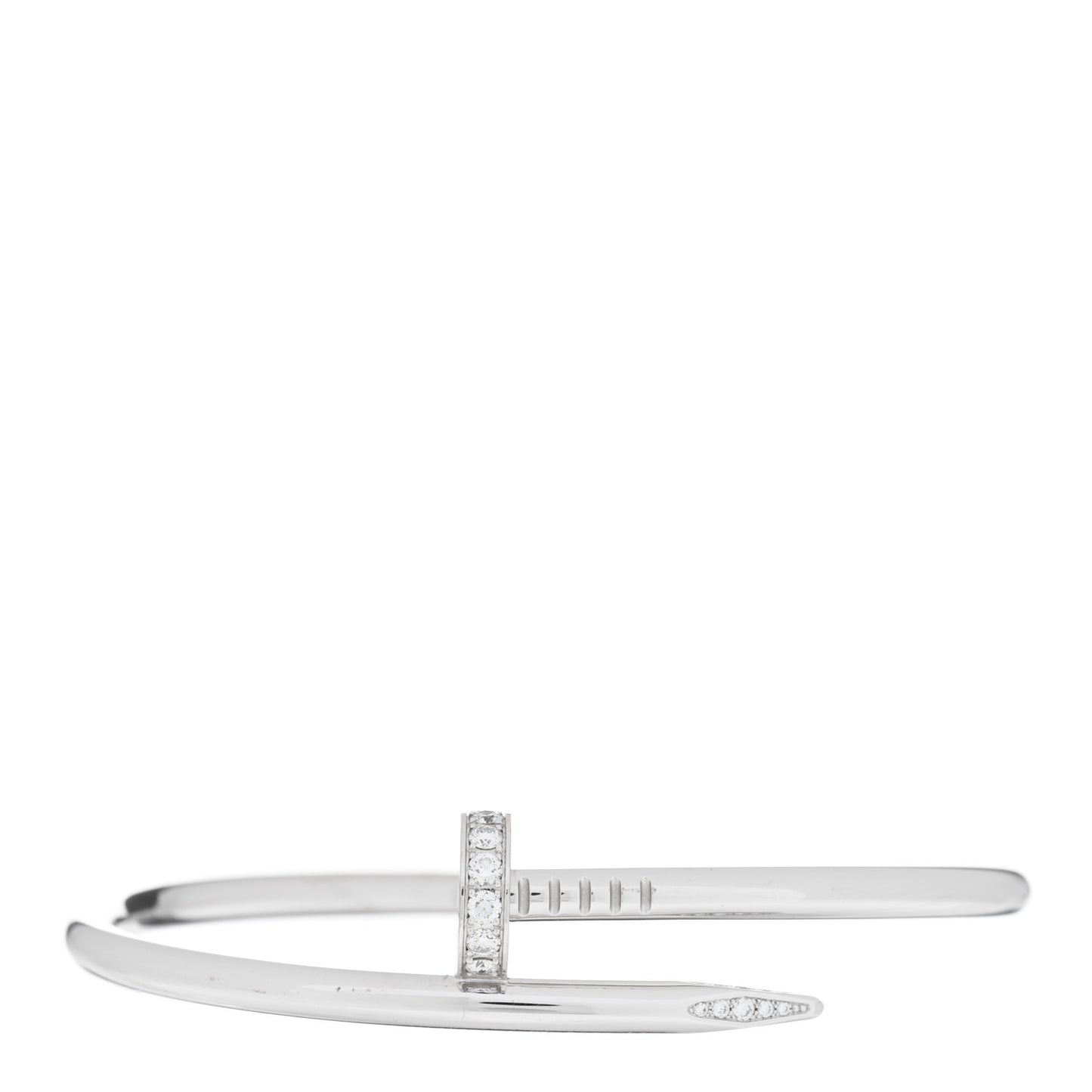 18K White Gold Diamond Juste Un Clou Bracelet 17