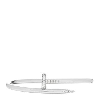 Cartier 18K White Gold Diamond Juste Un Clou Bracelet 17 1 of 3