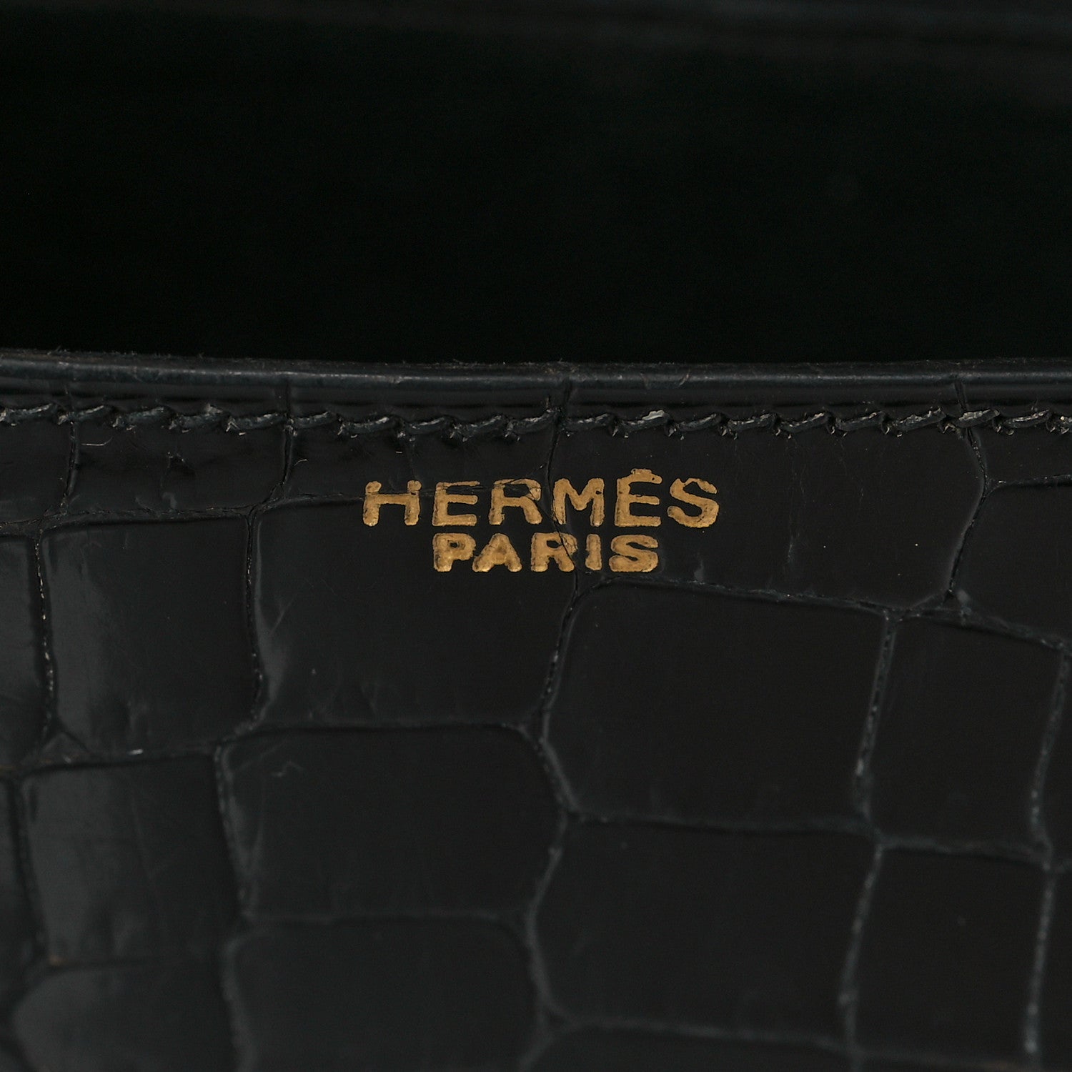 Hermes Shiny Alligator Constance 24 Black 6 of 10