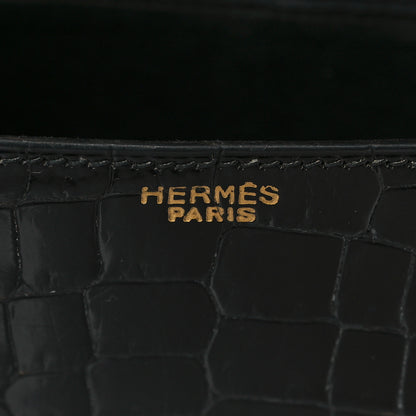 Hermes Shiny Alligator Constance 24 Black 6 of 10