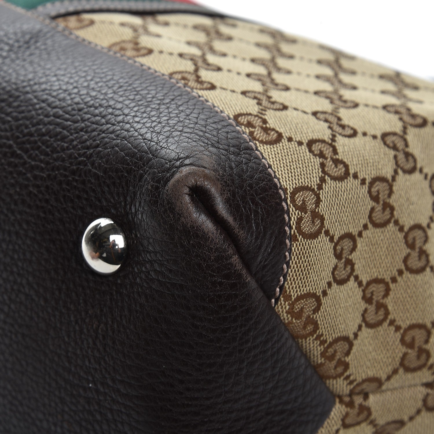Gucci Monogram Web Sunset Tote Dark Brown 9 of 11