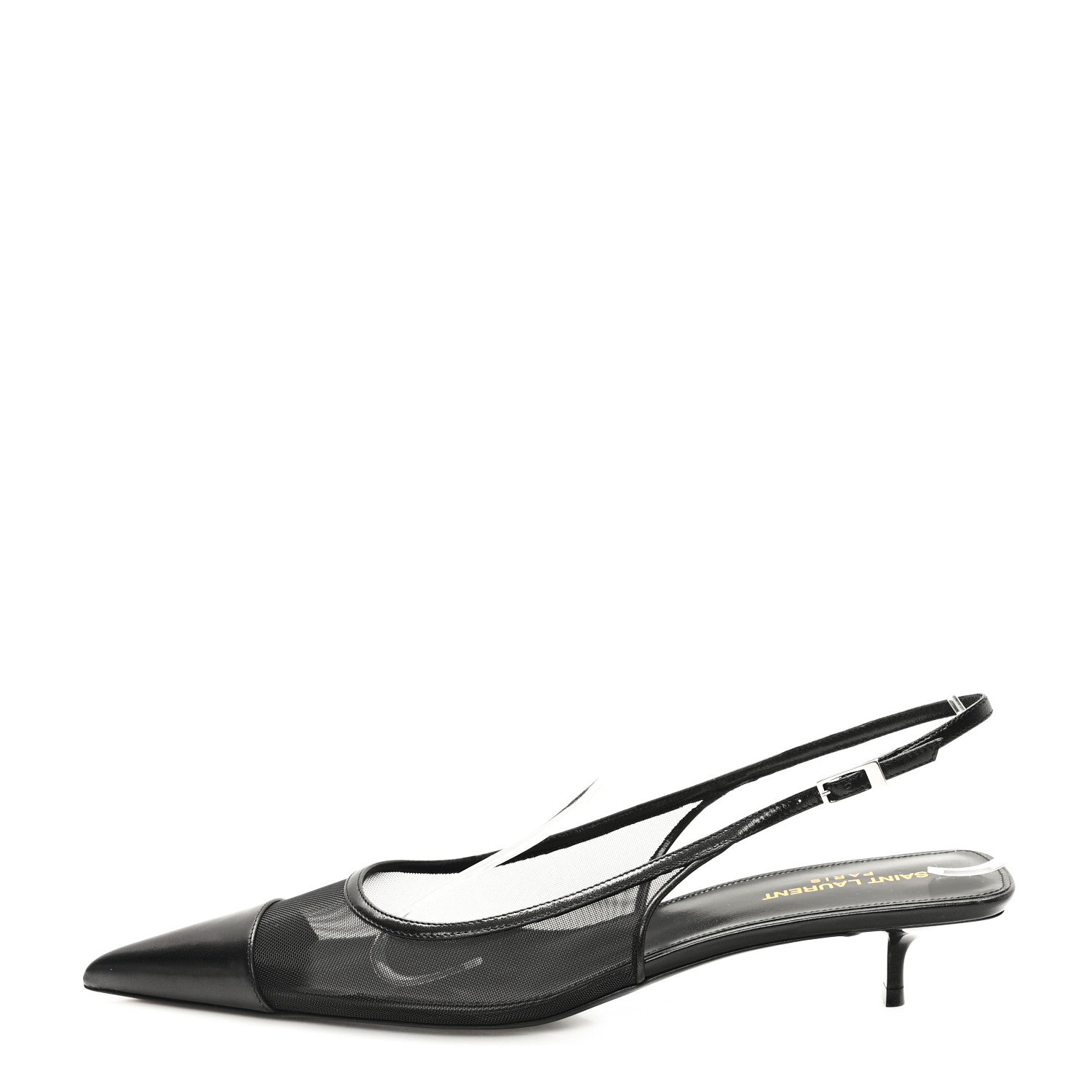 Saint Laurent Mesh Oxalis Slingback 30 Pumps 41 Black 1 of 9