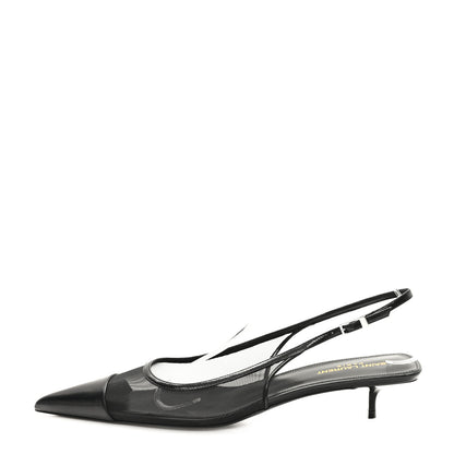 Saint Laurent Mesh Oxalis Slingback 30 Pumps 41 Black 1 of 9