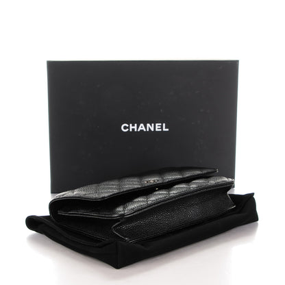 Chanel Caviar Quilted Wallet On Chain WOC Black 4 of 8