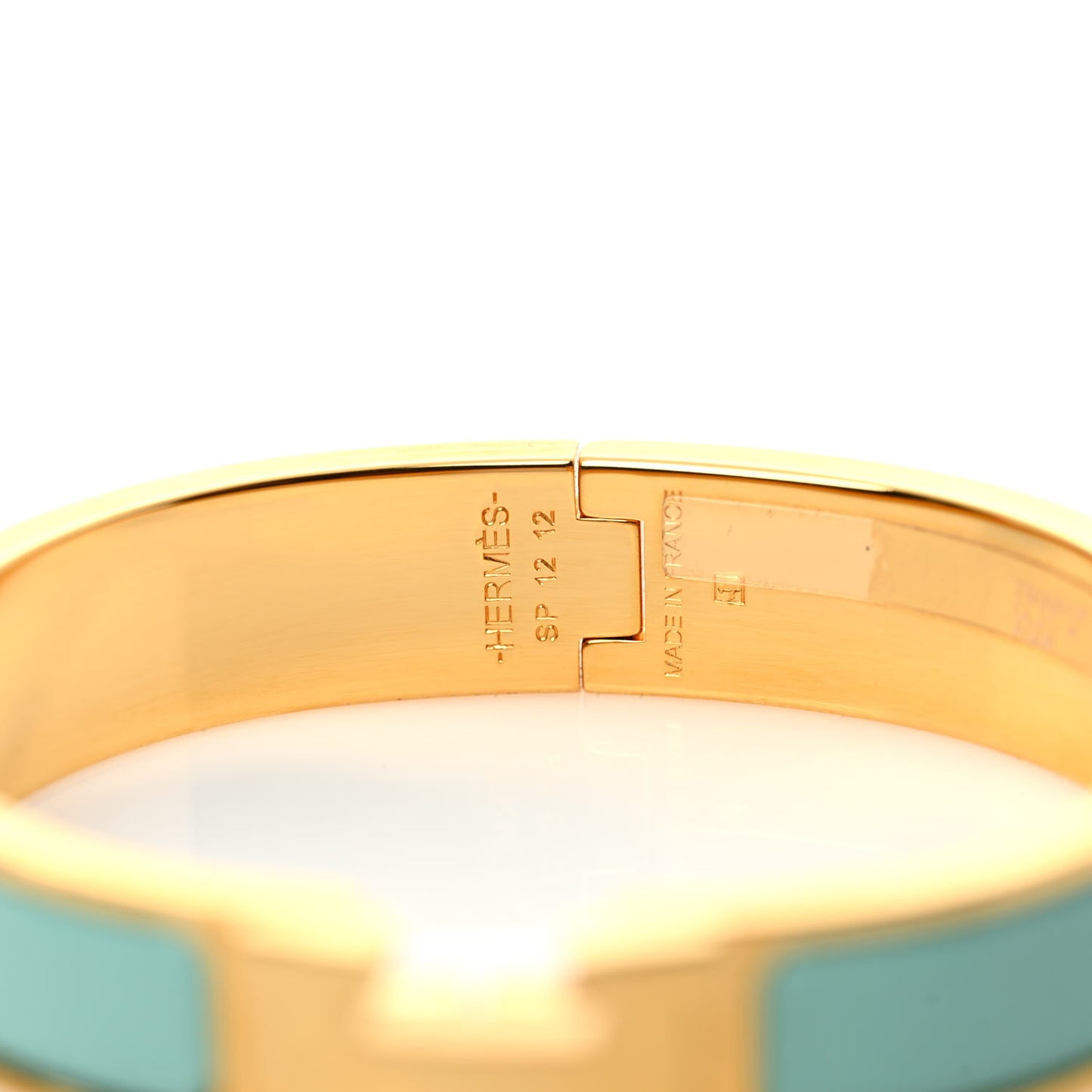 Enamel Narrow Clic Clac H Bracelet PM Aqua
