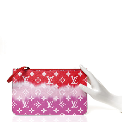 Louis Vuitton Monogram Escale Neverfull MM GM Pochette Rouge 2 of 8