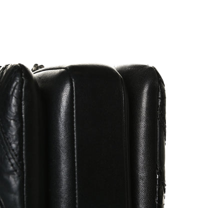 Chanel Calfskin Sheepskin Watersnake Chevron Quilted CC Small Trendy CC Dual Handle Flap Bag Black 12 of 13