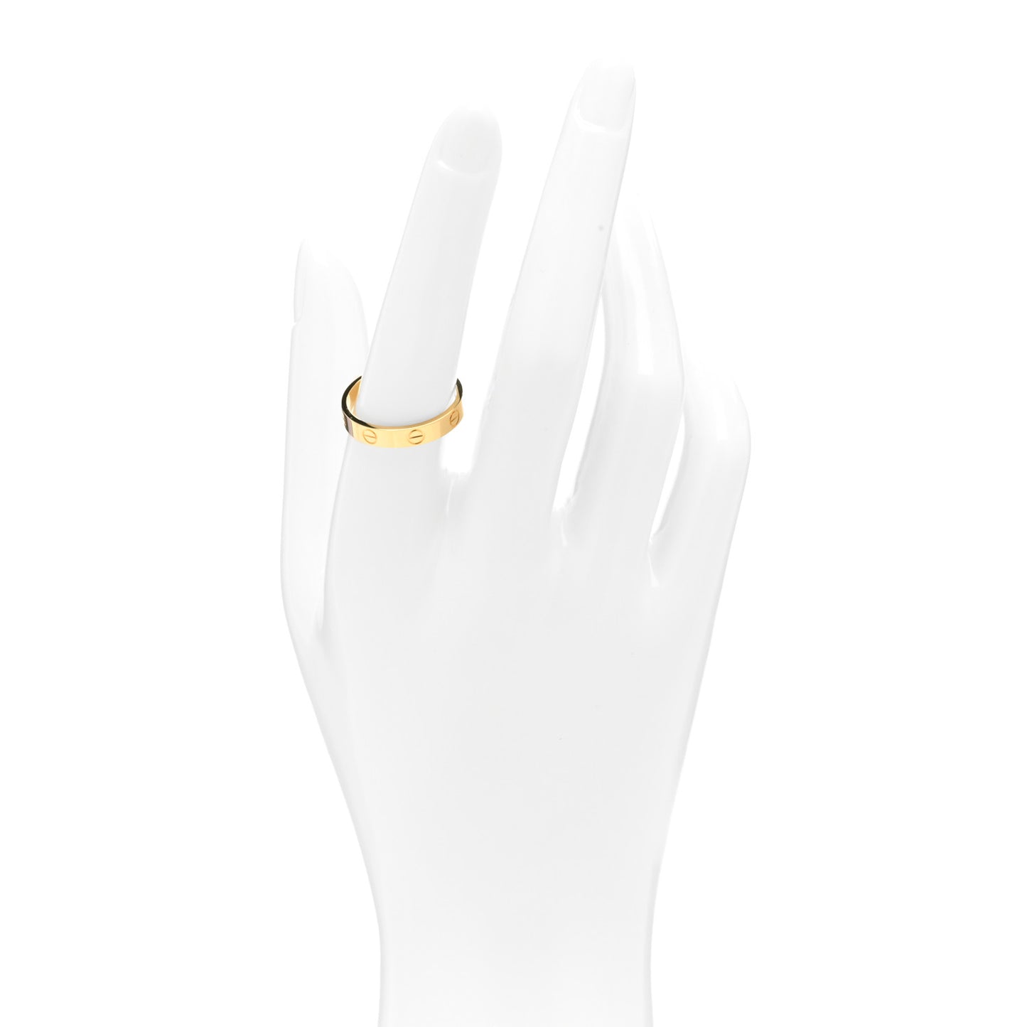 18K Yellow Gold 3.5mm LOVE Wedding Band Ring 56 7.5