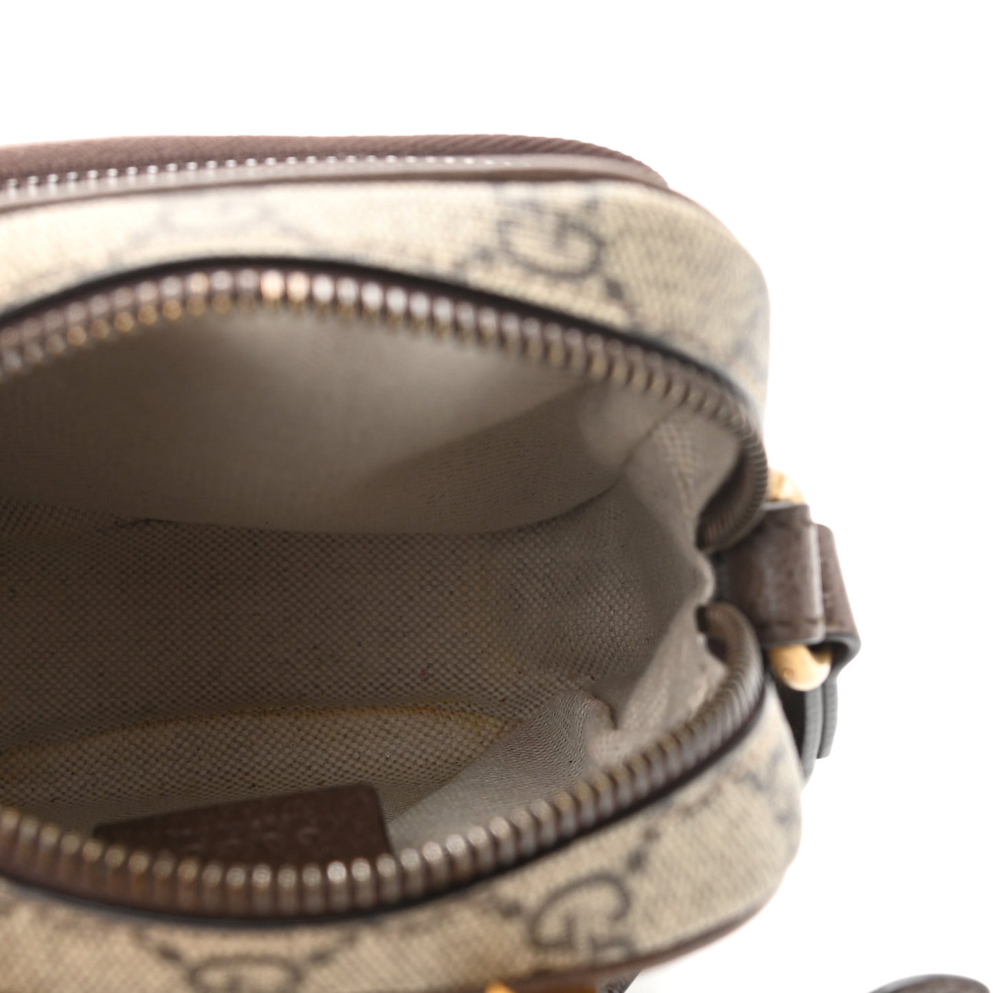 GG Supreme Monogram Mini Neo Vintage Double Zip Messenger Bag Beige New Acero Crop