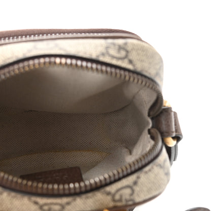 Gucci GG Supreme Monogram Mini Neo Vintage Double Zip Messenger Bag Beige New Acero Crop 5 of 12