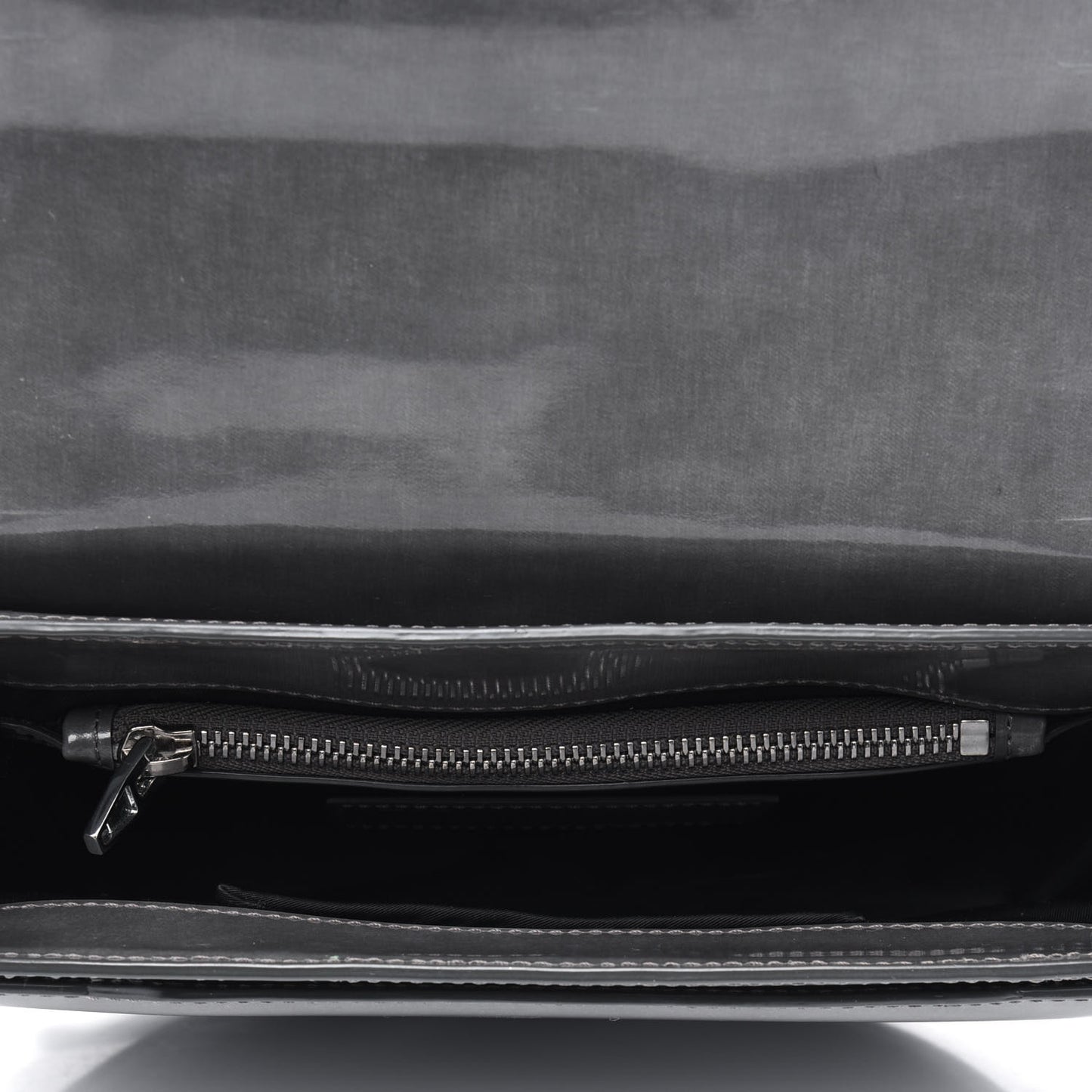 Patent Calfskin Lia Grey Rhodium Hardware