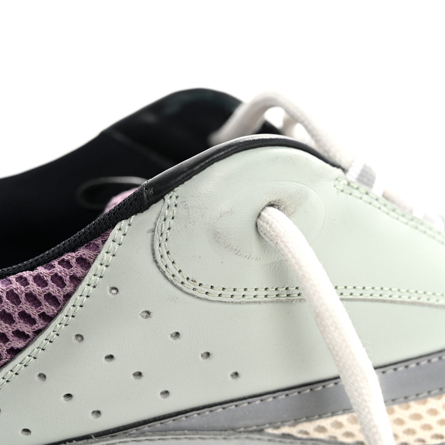 Technical Mesh Calfskin Mens B22 Sneakers 45 Cream Lavender