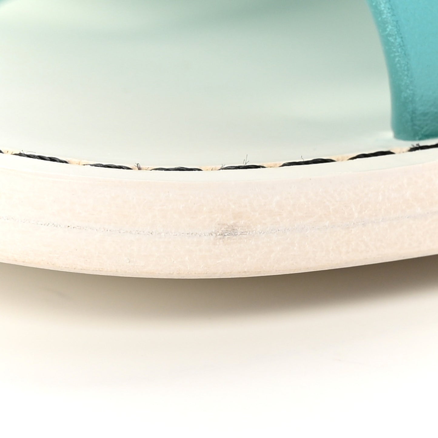 Calfskin CC Mules 39 Turquoise White