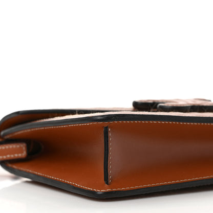 Celine Raffia Calfskin Triomphe Wallet on Strap Natural Tan 7 of 9