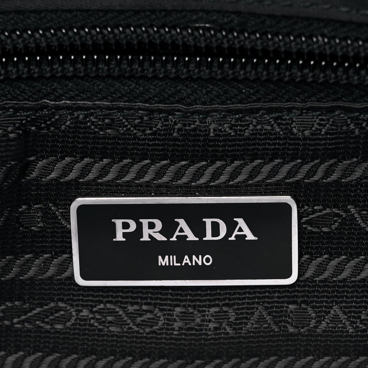 Tessuto Nylon Saffiano Logo Messenger Bag Black