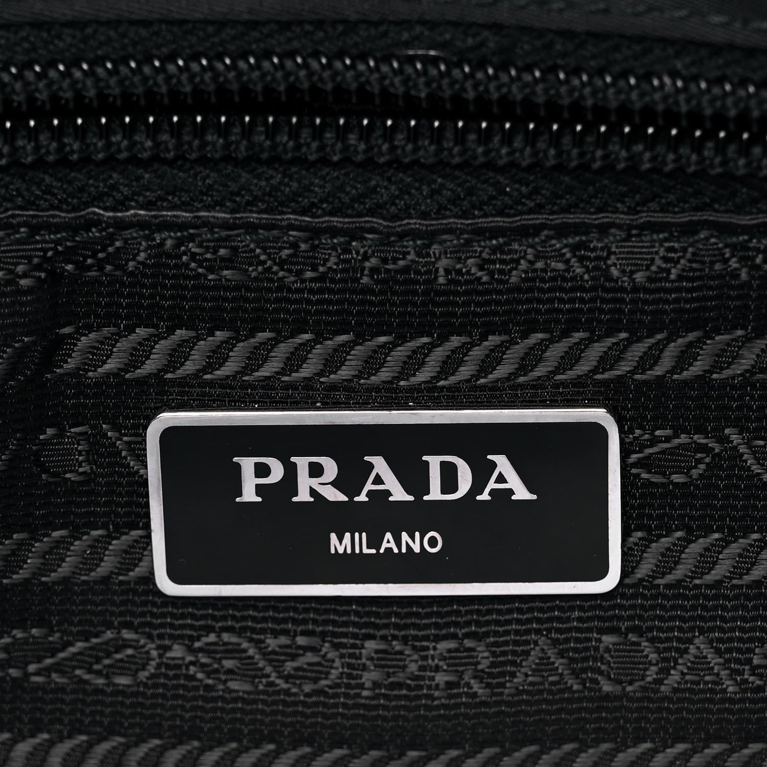 Prada Tessuto Nylon Saffiano Logo Messenger Bag Black 5 of 8