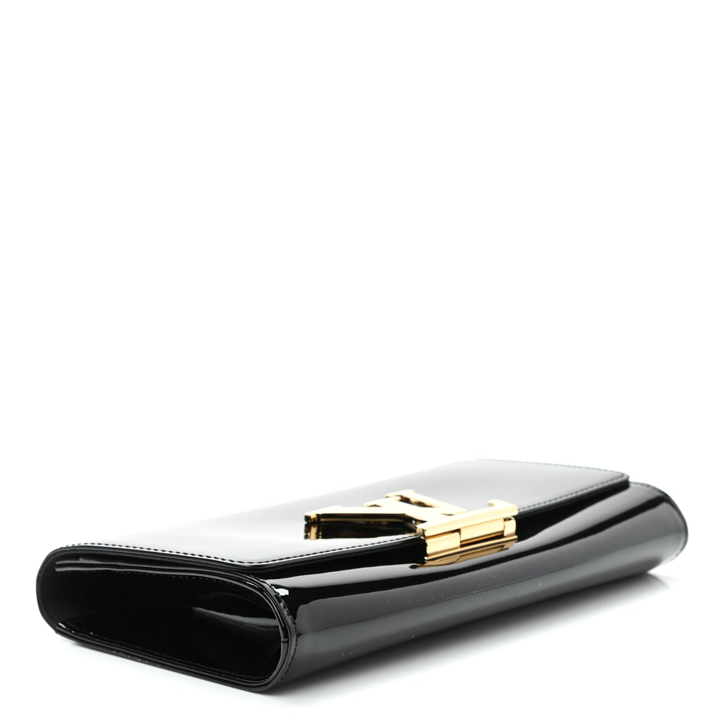 Patent Louise Clutch Black