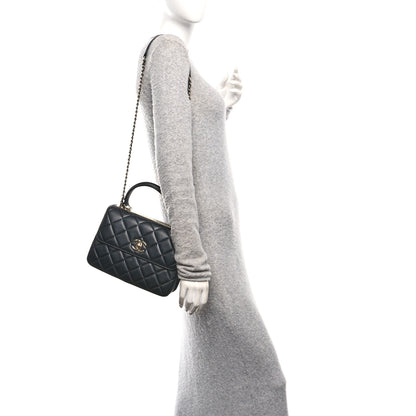 Chanel Lambskin Quilted Small Trendy CC Dual Handle Flap Bag Black 2 of 11