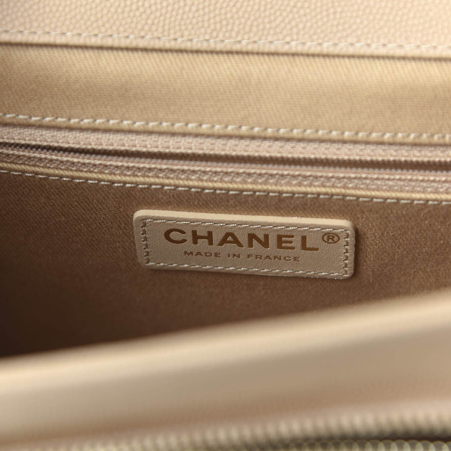 Chanel Caviar Quilted Medium Business Affinity Flap Beige 8 of 10