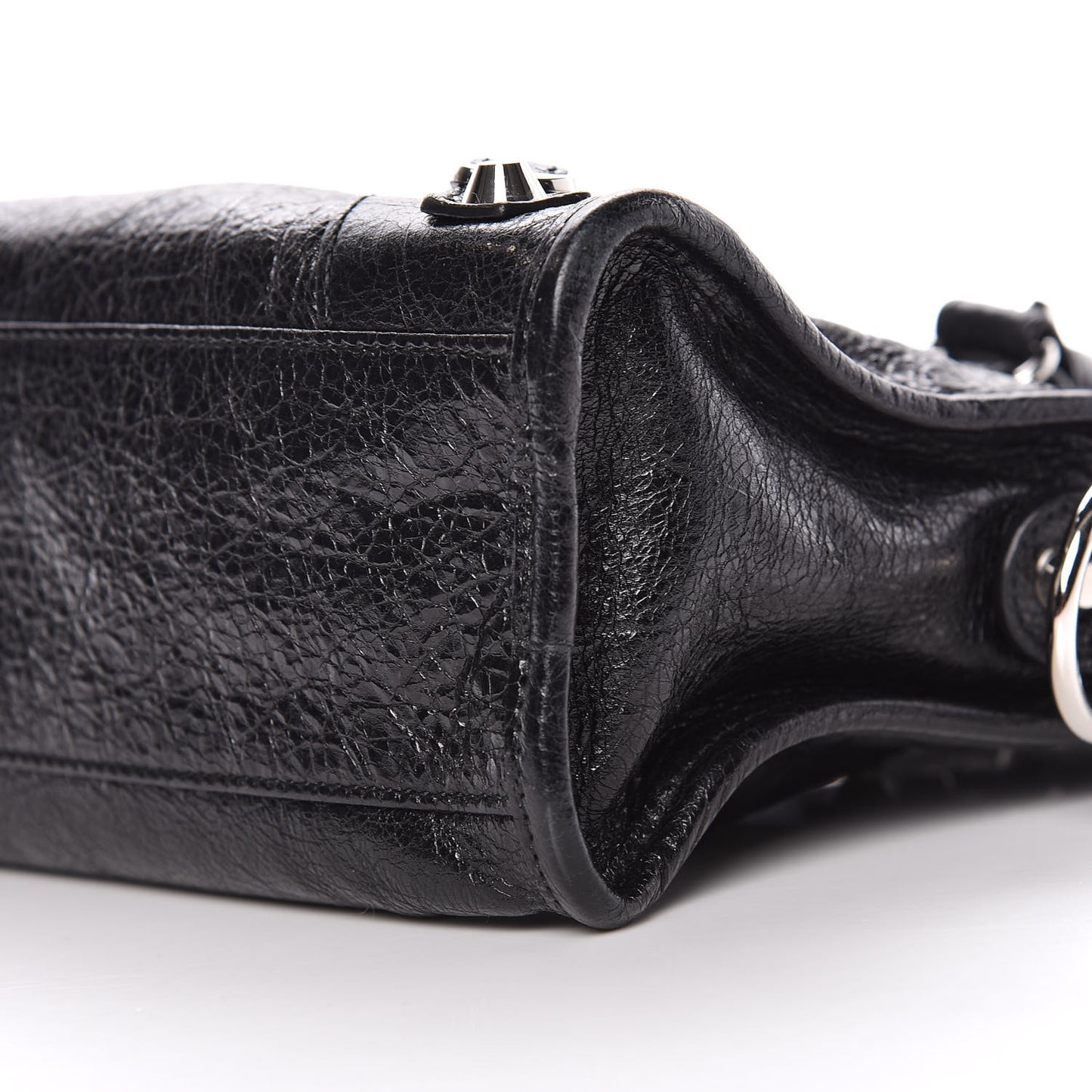 Agneau Classic Silver Hardware Mini City Black