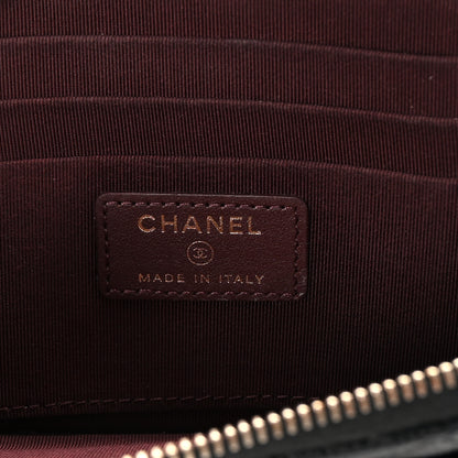 Chanel Caviar Quilted Phone Holder Zip Clutch Black 6 of 7