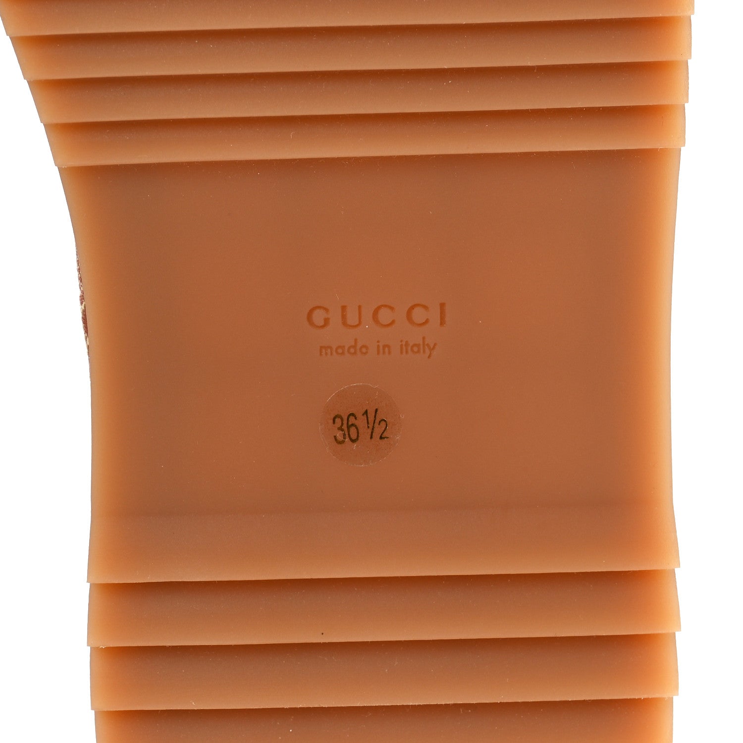 Gucci Canvas GG Monogram Angelina Platform Slide Sandals 36.5 Beige Ruggine 7 of 8