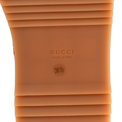 Gucci Canvas GG Monogram Angelina Platform Slide Sandals 36.5 Beige Ruggine 7 of 8
