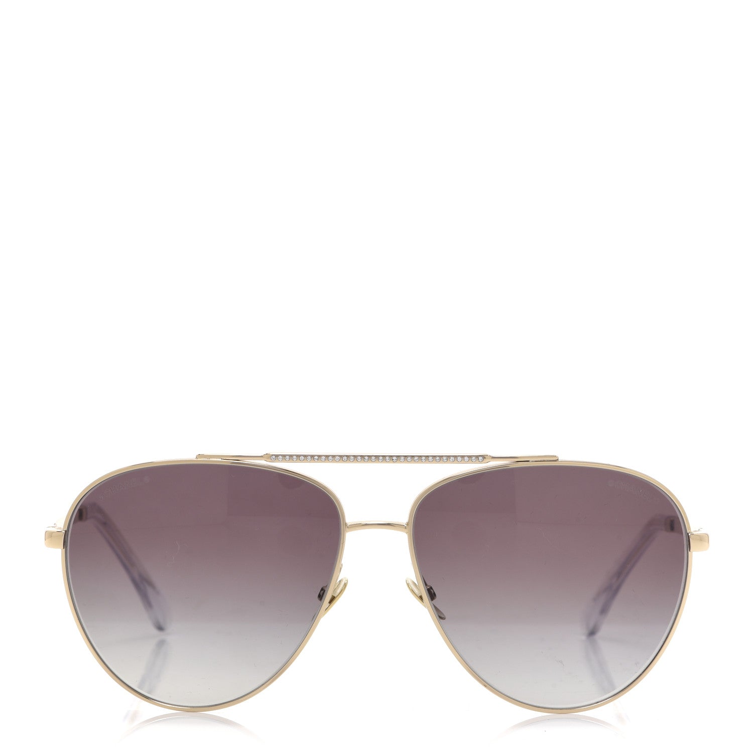 Chanel Metal Aviator Sunglasses 4279-B Gold 2 of 7
