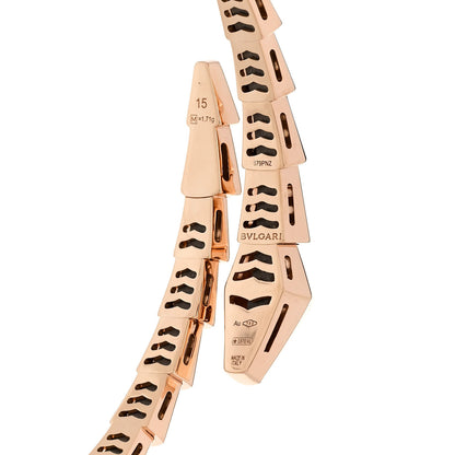 Bulgari 18K Rose Gold Diamond Serpenti Viper Bracelet S 3 of 4