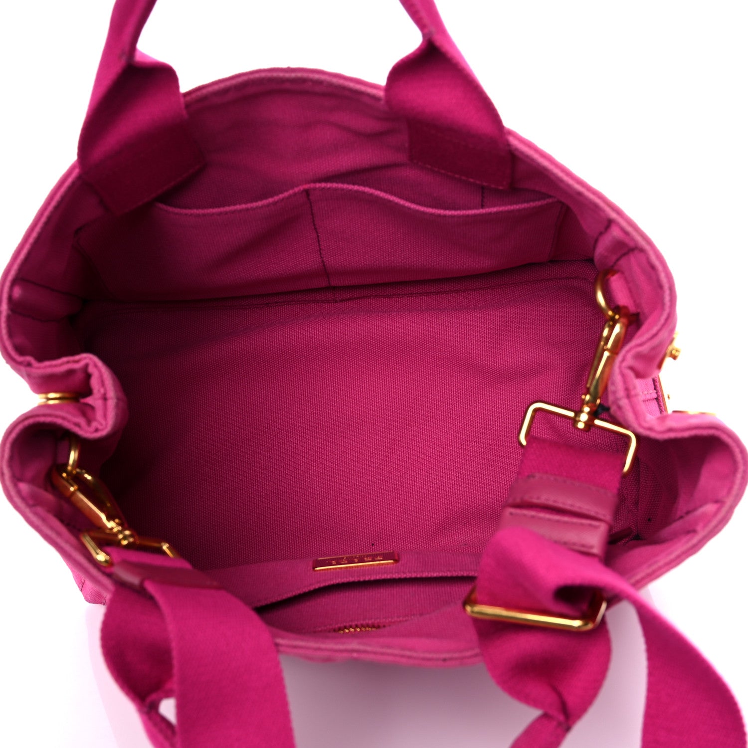 Prada Canapa Small Logo Tote Fuxia 5 of 17