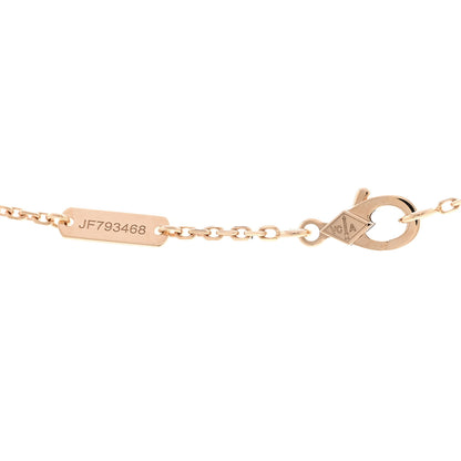 Van Cleef & Arpels 18K Rose Gold Gray Mother of Pearl Vintage Alhambra Pendant Necklace 4 of 6