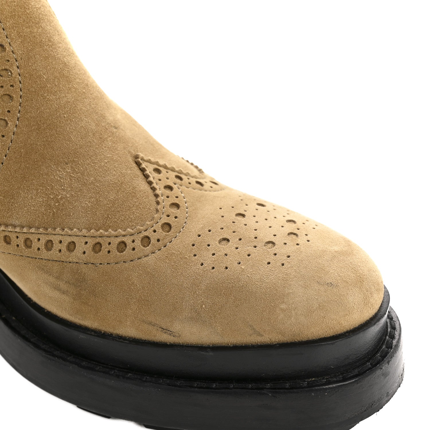 Hermes Suede Goatskin Chelsea Ankle Boots 37 Beige Gobi 12 of 13